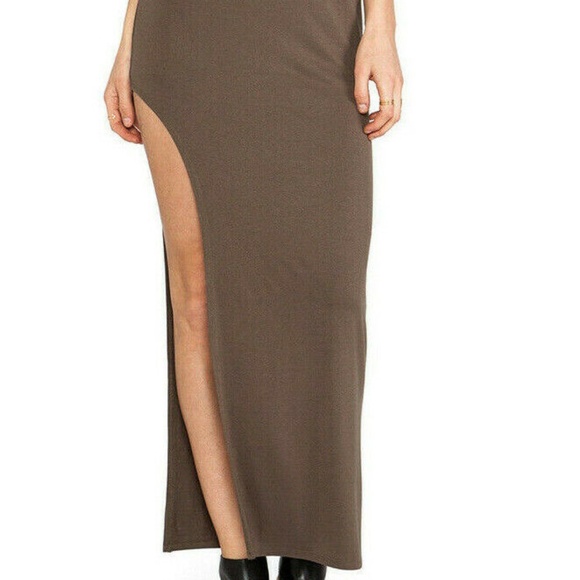 Blessed are the Meek Women's Holy Smoke Khaki Maxi Cutout Dress size XS NWT - Picture 9 of 9